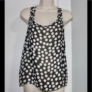 Flowy Sheer Polka Dot Top